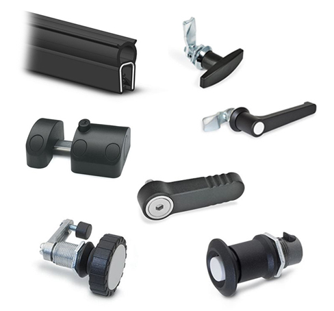 Latches and edge protection profiles