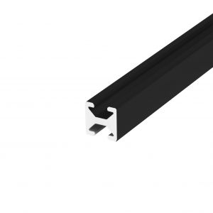 Perfil de aluminio anodizado negro 15x15 2 ranuras