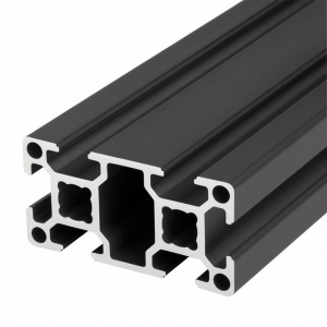 Black anodized aluminum profile 30x60 – 6 slots