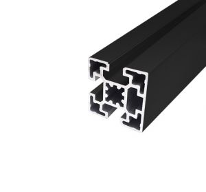 Black anodized aluminum profile 45x45 3 slots