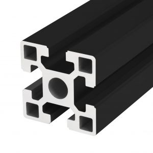 Black anodized aluminum profile 45x45 4 slots Heavy