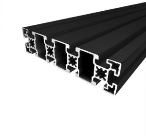 Black anodized aluminum profile 45x180 10 slots