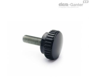 B.193-SST-p Manípulos recartilhados Perno roscado em aço inoxidável