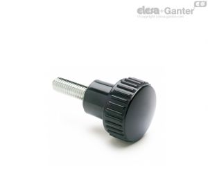 B.259-p Knurled knobs Zinc-plated steel threaded stud