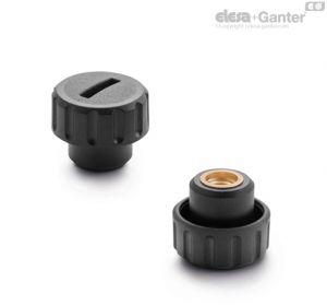 BT-AV-B Manípulos canelados Furo cego roscado