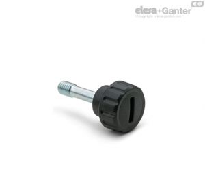 BT-HP-AV-p Retained fluted knobs Zinc-plated steel threaded stud