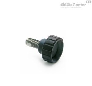 BT-SST-p Fluted grip knobs Stainless steel threaded stud