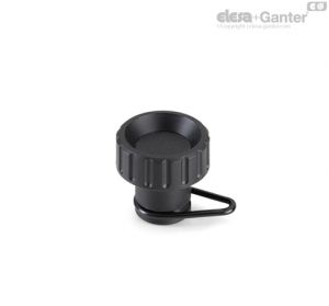 BTL-B-RC Manípulos canelados Casquilho de latão, Furo cego roscado