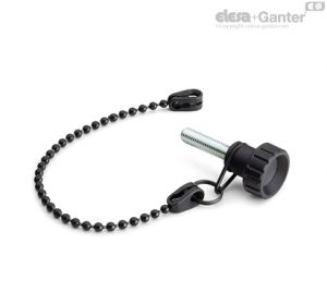 BTL-p-LP Manípulos canelados Perno roscado de aço zincado