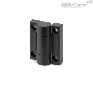 CFAM-O-NC Dobradiças com amortecedor Para aplicações com eixo horizontal, retorno suave no fecho