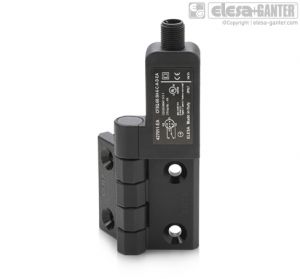 CFSQ-C-A-D-EA Hinges with built-in safety switch axial connector, microswitch on the right