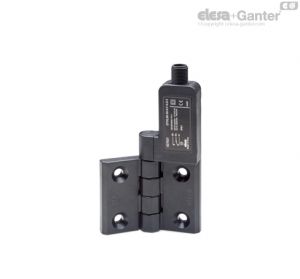 CFSQ-C-A-D-IP69K Dobradiças com interrutor de segurança incorporado Conector Axial, microrrutor à direita