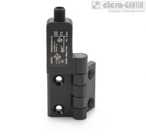 CFSQ-C-A-S-EA Hinges with built-in safety switch axial connector, microswitch on the left