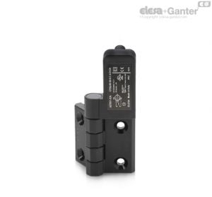 CFSQ-C-B-D-EA Hinges with built-in safety switch Rear connector, microswitch on the right, starting angle -90°