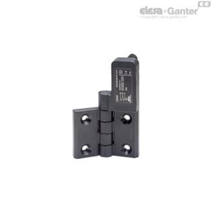 CFSQ-C-B-D-IP69K Dobradiças com interrutor de segurança incorporado Conector traseiro, microinterruptor à direita
