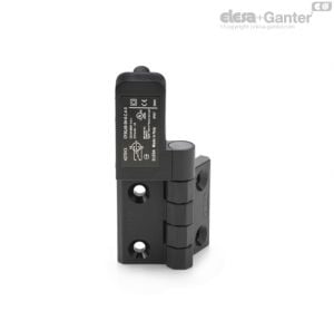 CFSQ-C-B-S-EA Hinges with built-in safety switch Rear connector, microswitch on the left, starting angle -90°