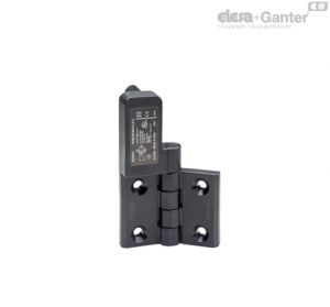 CFSQ-C-B-S-IP69K Dobradiças com interrutor de segurança incorporado Conector traseiro, microrruptor à esquerda