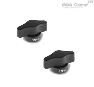 CTD-B Manípulos de asa com limitação de torque Furo roscado