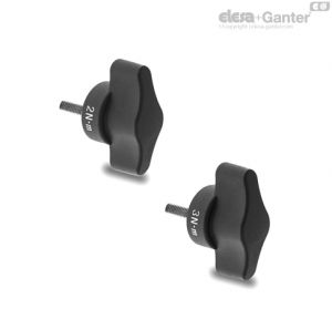 CTD-p Manípulos de asa com limitação de torque Perno roscado