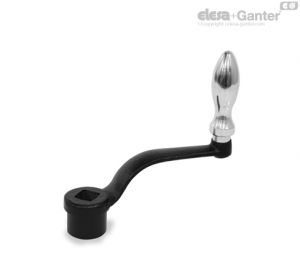 DIN 468-D Manivela Com manípulo giratório