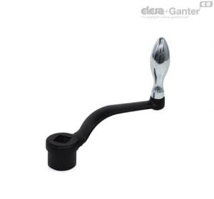 DIN 468-F Manivela Com pega fixa