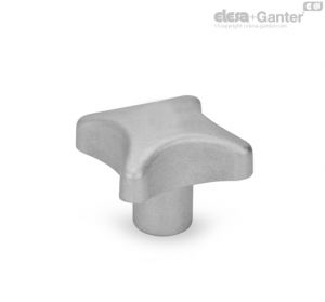 DIN-6335-AL Manípulos de Mão Apenas Fundidos, Ferro Fundido / Alumínio, sem Furo