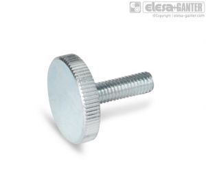 DIN 653-ZB Flat knurled screws zinc-plated