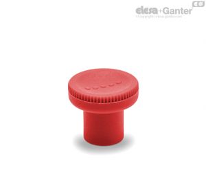 EKK.25 B-M6-C6 Manípulos de punho recartilhado Furo roscado