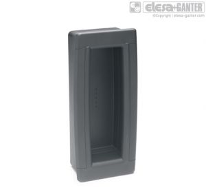 ERB.130-C1 - Bi-directional flush pull handles grey-black colour