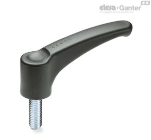 ERF-p Lever handles Zinc-plated steel threaded stud