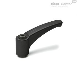 ERM-A Adjustable handles Black-oxide steel clamping element, threaded hole