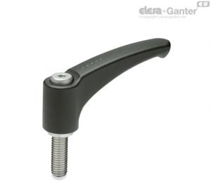 ERM-SST-p Adjustable handles Stainless steel clamping element, threaded screw