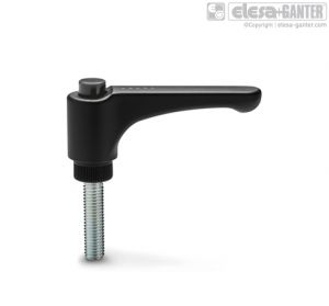 ERW-p Adjustable handles zinc-plated steel threaded stud