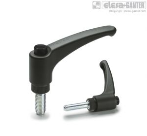 ERX-p Adjustable handles zinc-plated steel threaded stud