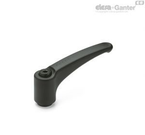 ERZ-A Adjustable handles Black-oxide steel clamping element, threaded hole