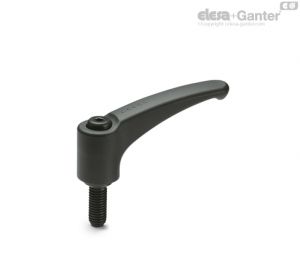 ERZ-p Adjustable handles Black-oxide steel clamping element, threaded screw