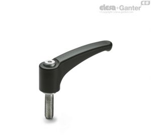 ERZ.78-SST-p-M10x32-C1 Adjustable handles Stainless steel clamping element, threaded screw