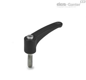 ERZ-SST-p-SAN Adjustable handles Stainless steel clamping element, threaded screw