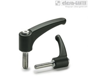 ERZ.78 SST-p-M10x32 - Adjustable handles stainless steel clamping element, threaded screw