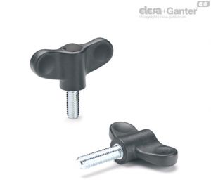 EWN-p Manípulos de asa Aço zincado perno roscado