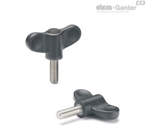 EWN-SST-p Manípulos de asa perno roscado aço inoxidável