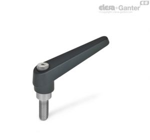 GN-101.1 Manípulos de mão ajustáveis Com rosca externa