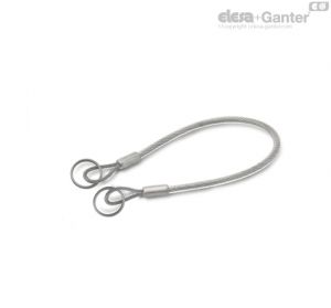 GN 111.8-A Stainless Steel Retaining Cables With 2 key rings