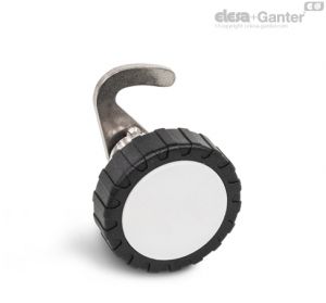 GN 115.8-WOE-NL-SST-P-RG Fechos Tipo Gancho Com botão serrilhado GN 7336