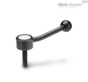 GN-125 Manillas graduables planas con espárrago roscado