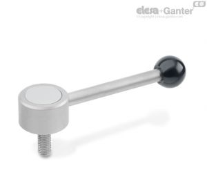 GN-125.5 Manillas graduables planas con espárrago roscado