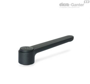 GN 126.1 Manillas graduables planas con inserto de seguridad roscado