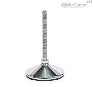 GN 18-S Pés de Nivelamento Sem porca, sextavado externo na base