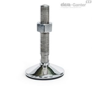 GN 18-TK Pés de Nivelamento Com Porca, face para chave na parte inferior