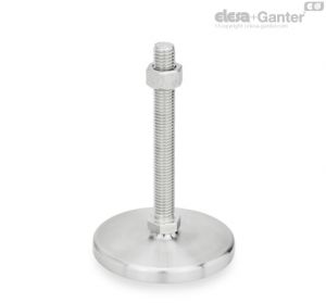 GN 22-SK Leveling Feet With nut, external hex at the bottom